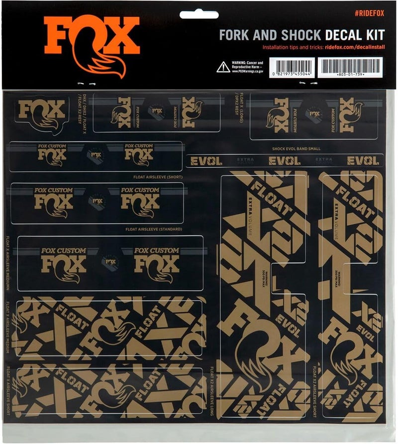 FOX Factory FOX Racing Shox Fork & Shock Decal Kit Kashima, One Size - Image 2